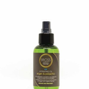 Hydra oil. Trattamento idratante ed emolliente cosmetico di bellezza per capelli a base di olio di Argan e Pistacchio. Protegge dallโuso degli strumenti a caldo. Nutre, sigilla e lucida con una formula leggera che si assorbe istantaneamente senza appesantire.