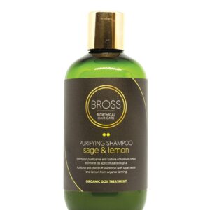 Purifying Shampoo BROSS Bioethical Hair Care – Shampoo purificante con salvia e limone, ideale per riequilibrare il cuoio capelluto e contrastare l’eccesso di sebo. Trattamento Organic Goji.